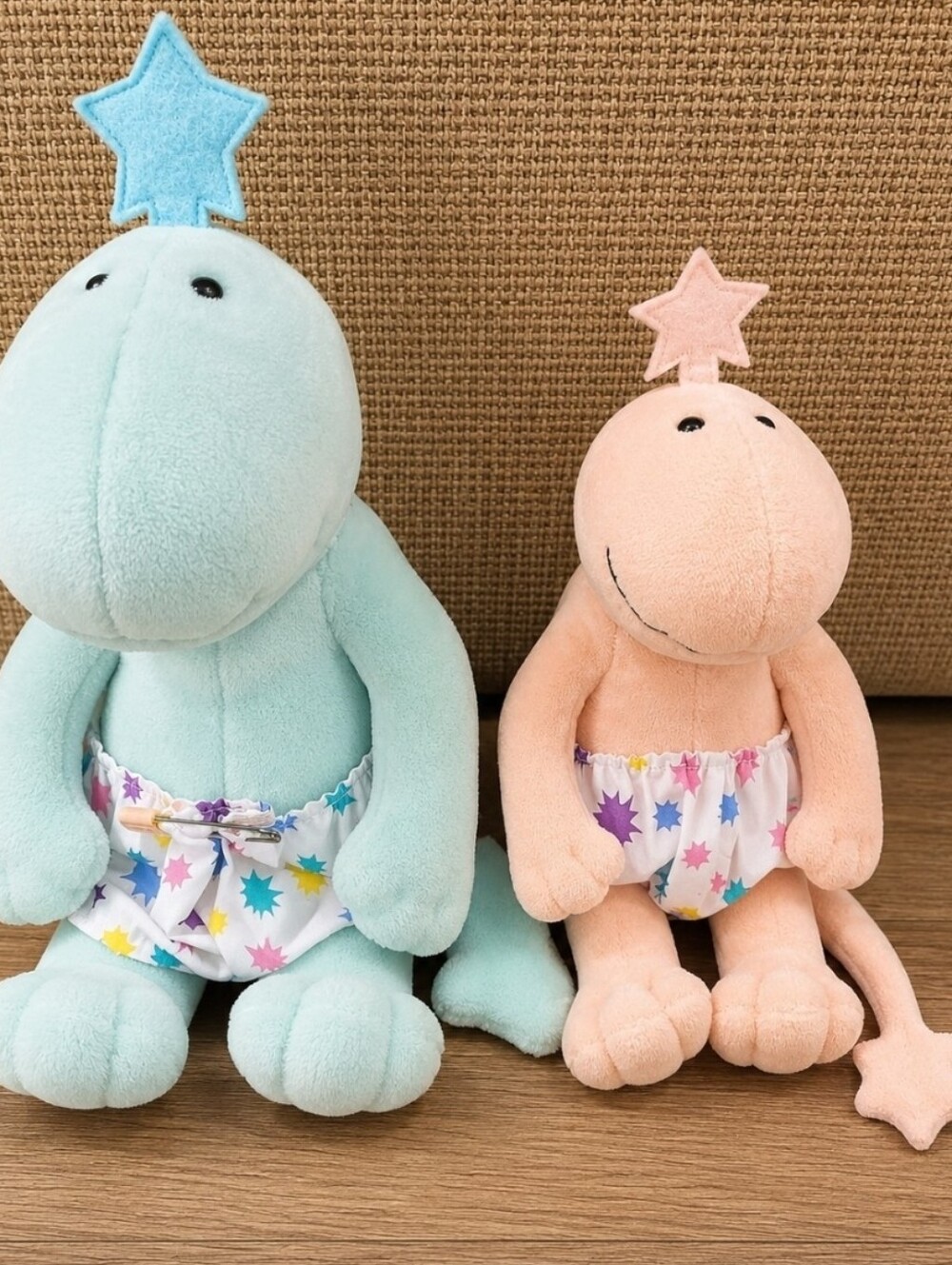 Set of 2 Gund Pink & Teal ZWIBBLE DIBBLE Plush Toys From Late 80s Early 90s